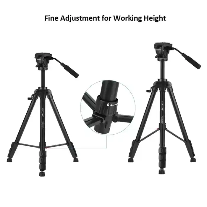 Yunteng VCT-999 Professional Camera Tripod Aluminum Alloy DSLR Camera Tripod (6.75 Feet)